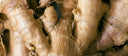 Close-up of fresh ginger root, a traditional remedy for nausea